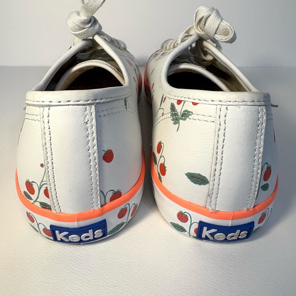 Keds x Rifle Paper Co Kickstart Leather Strawberry SZ 10 EUC - Picture 7 of 11